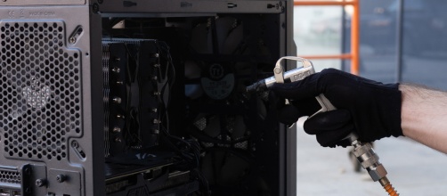 Cleaning your computer with compressed air