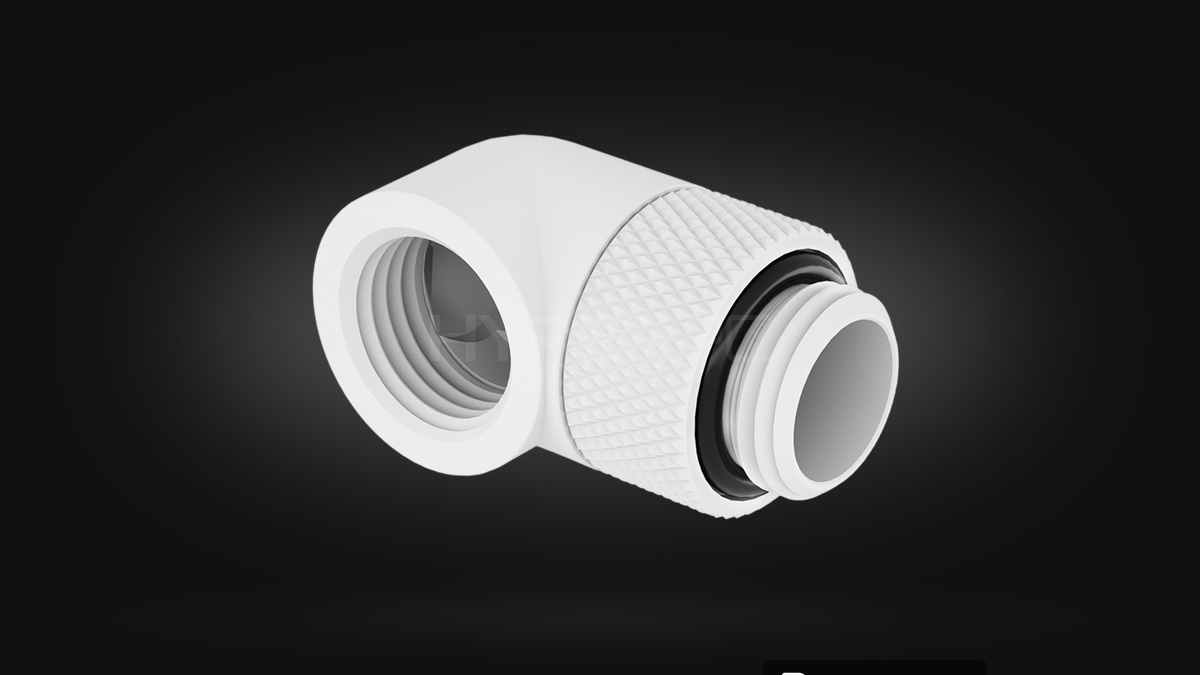 Barrow Fitting 90° Rotary - White