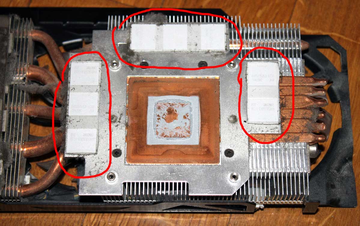 Cleaning the surface of the graphics card