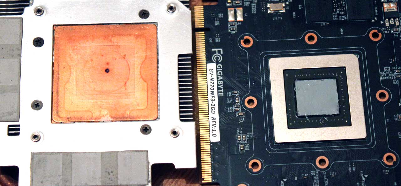 Applying thermal paste on the graphics card 1