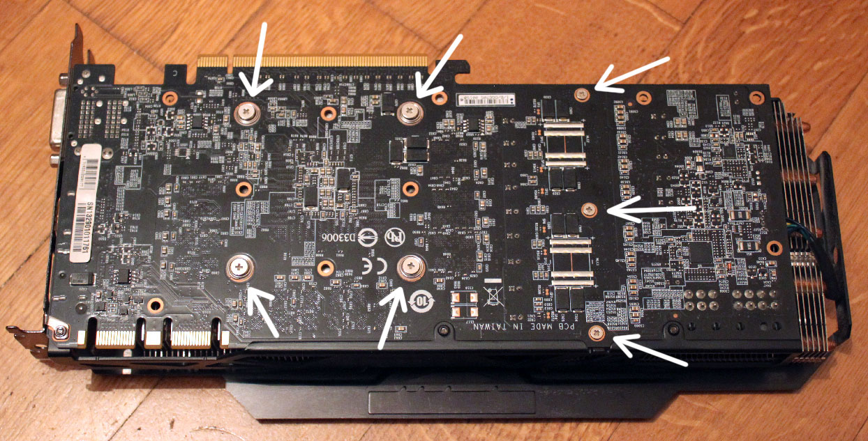 Disassembling the graphics card