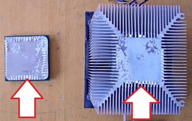 Thermal paste on the CPU