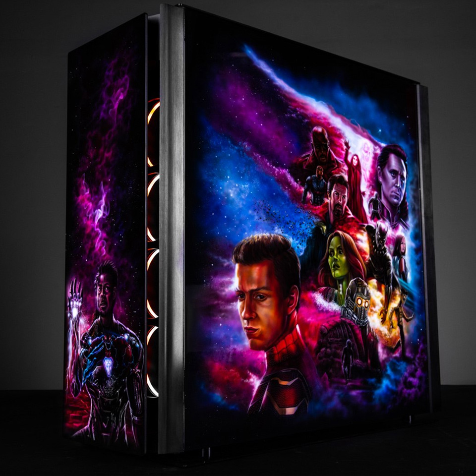 Airbrushing Corsair 1000D case