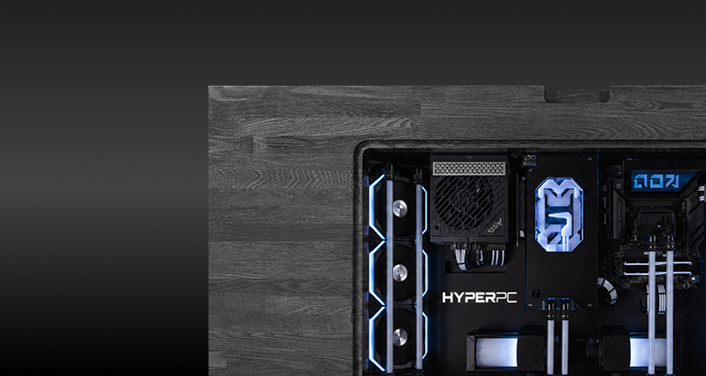 Exclusive HYPERPC DESK desk-integrated computer