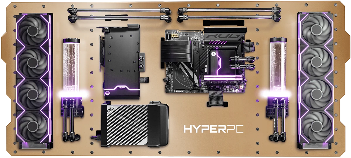 HYPERPC WALL in gold color
