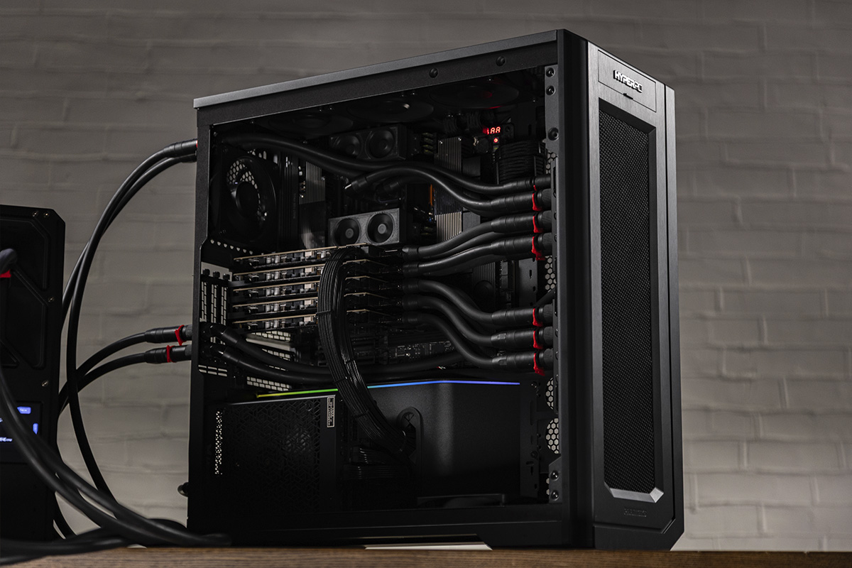 HYPERPC Blockchain server with custom water cooling