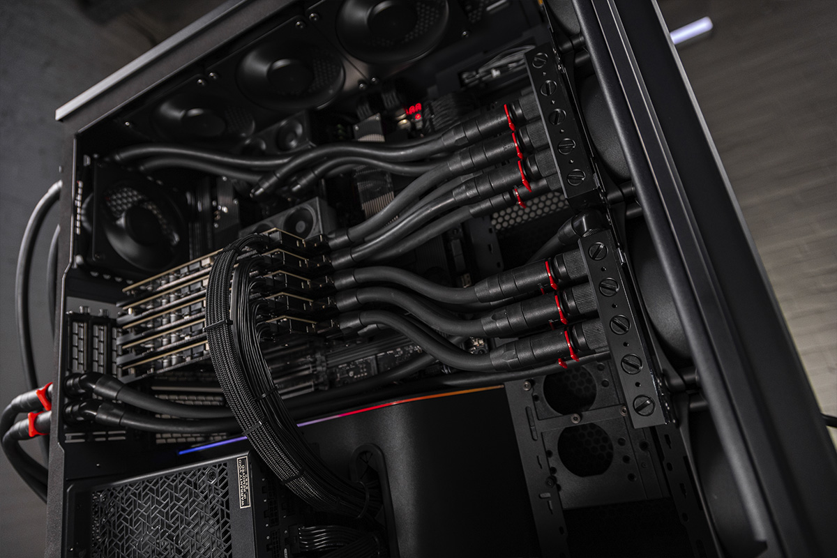 HYPERPC Blockchain server with custom water cooling