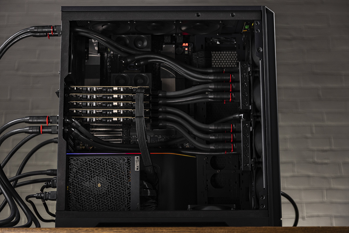 HYPERPC Blockchain server with custom water cooling