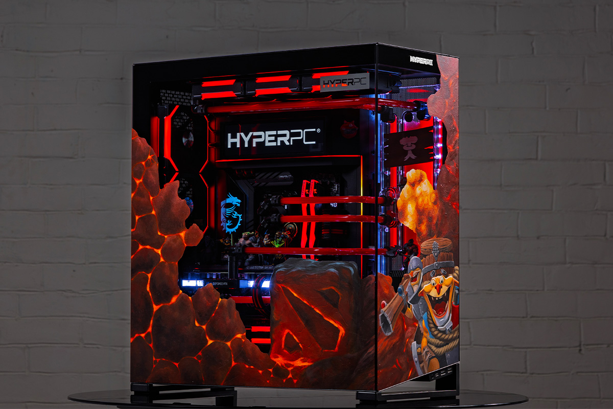HYPERPC CONCEPT 7 for Mikhail Grebenyuk - a custom gaming computer with a Dota 2 theme