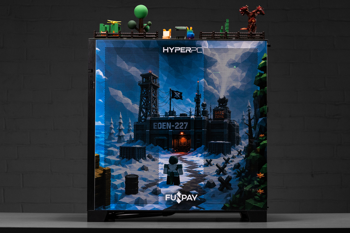 Decaying Winter-style rear panel: the snowy EDEN-227 biome and the winner's avatar