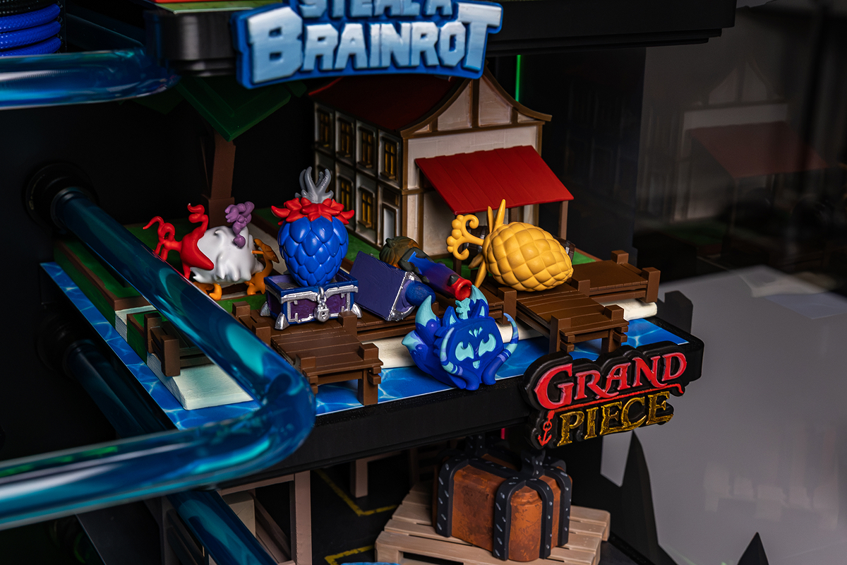 Grand Piece experience on the false panel: an island, buildings, and recognizable objects