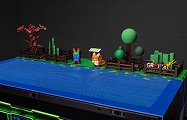 Grow a Garden diorama on top of the Lian Li O11 Dynamic EVO XL case