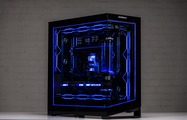 HYPERPC CONCEPT — a custom PC in a Phanteks NV9 case with a blue liquid-cooling loop