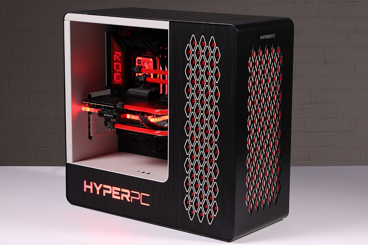 HYPERPC CONCEPT — side view, open architecture and cooling system