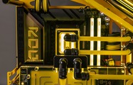 Interior layout of HYPERPC CYBER with EK-CryoFuel Yellow