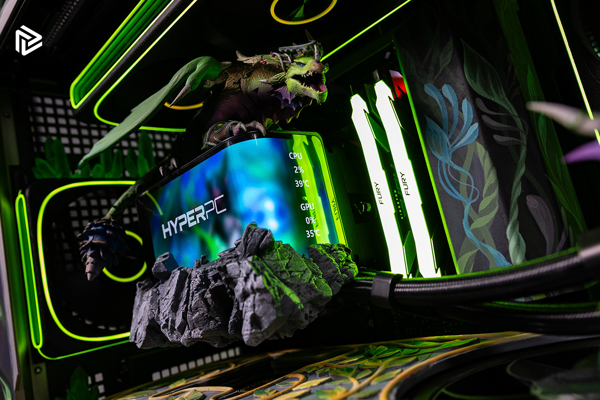 HYPERPC LUMEN x FunPay - cooling system and internal parts