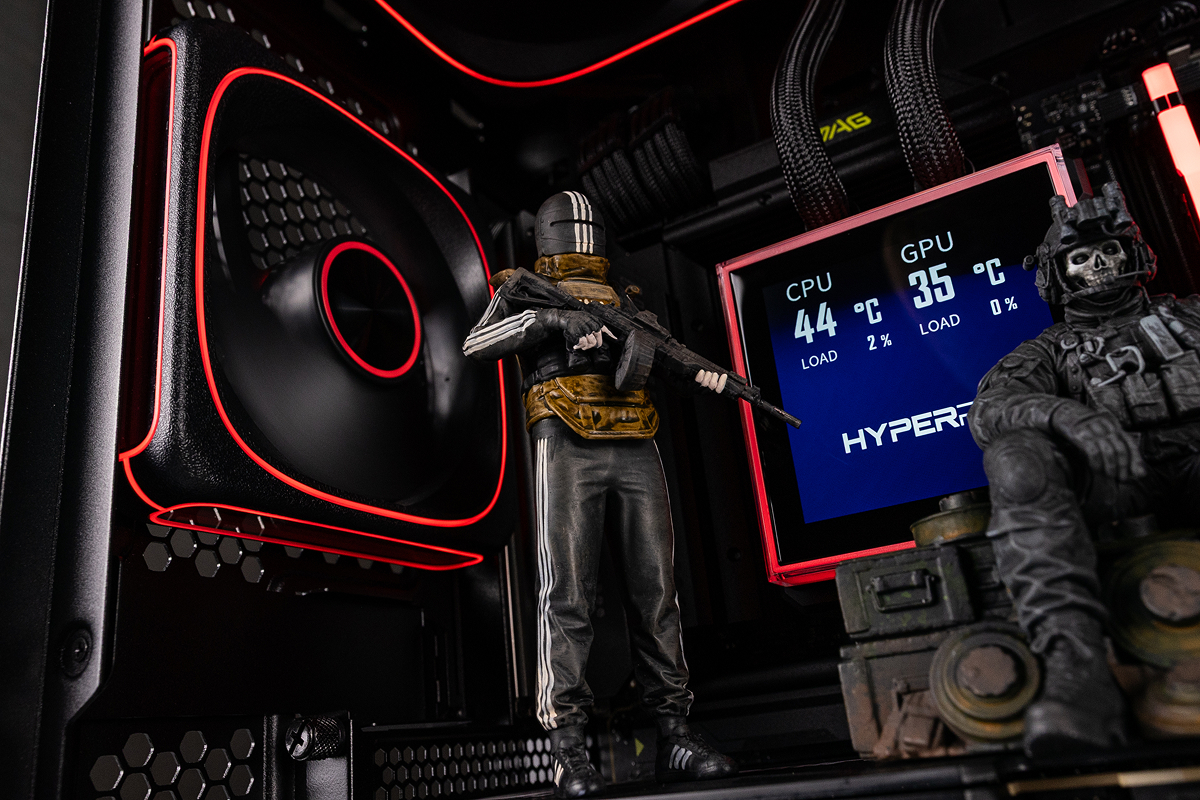 Custom details on the Project ZRYACHIY gaming PC