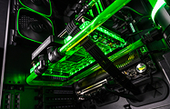 Custom Palit GeForce RTX 5090 GameRock water block and clean cable management