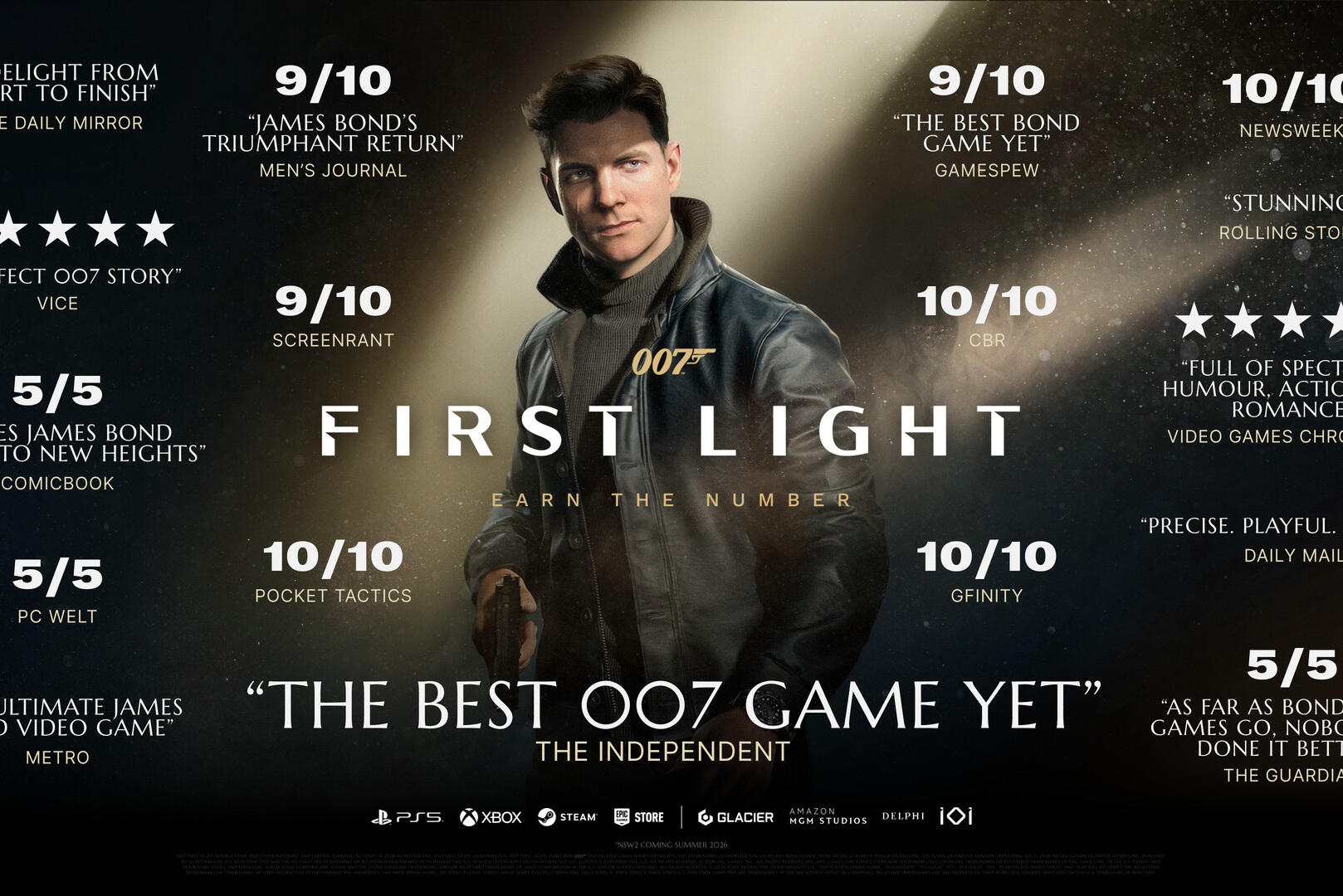 جيمس بوند على ملصق 007 First Light مع تقييمات الصحافة