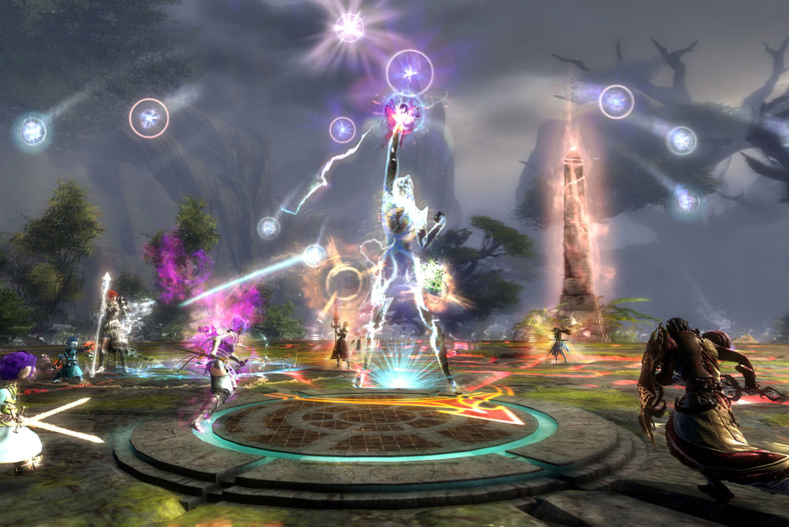 A group of Guild Wars 2 characters