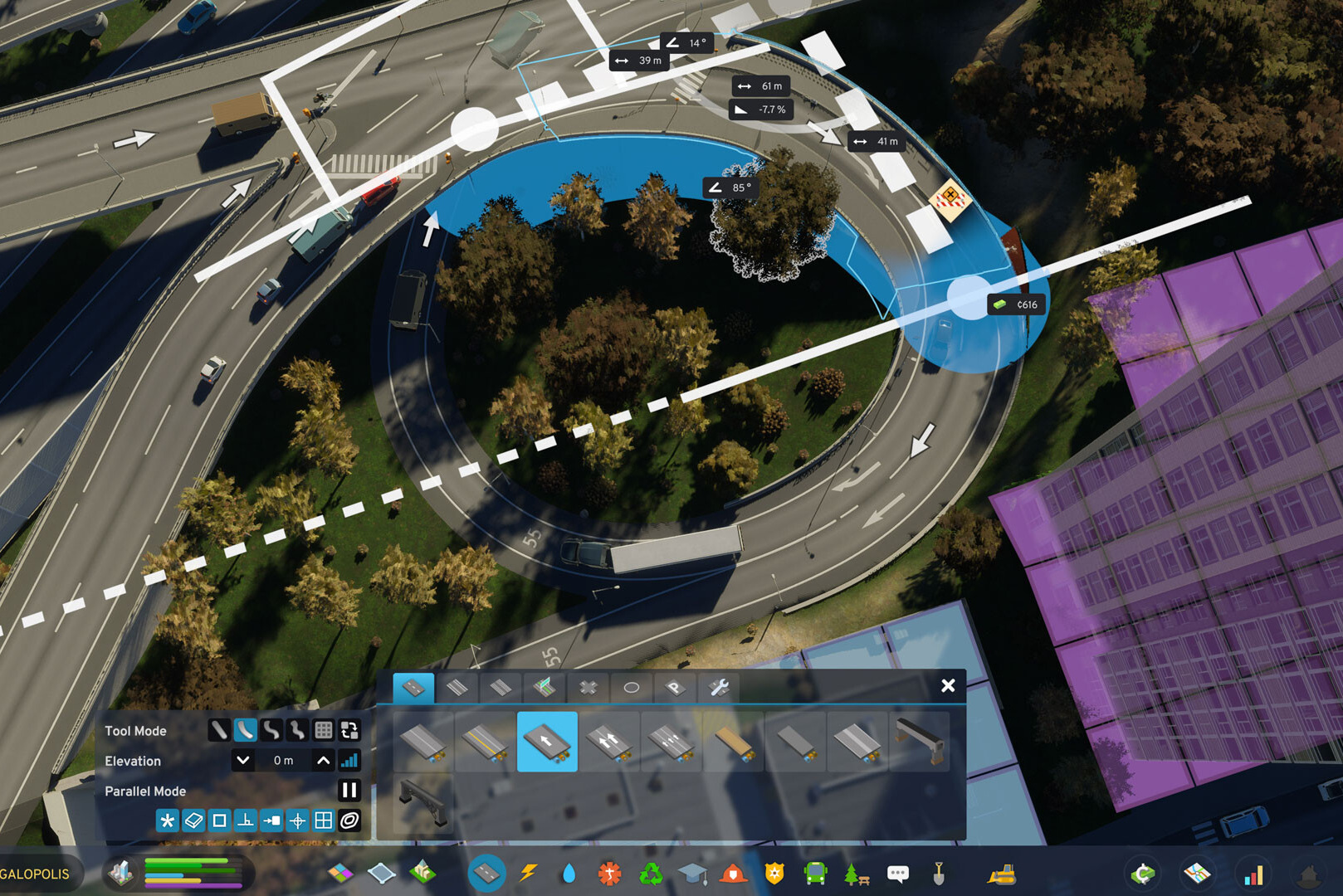 بناء تقاطع طرق في Cities: Skylines 2