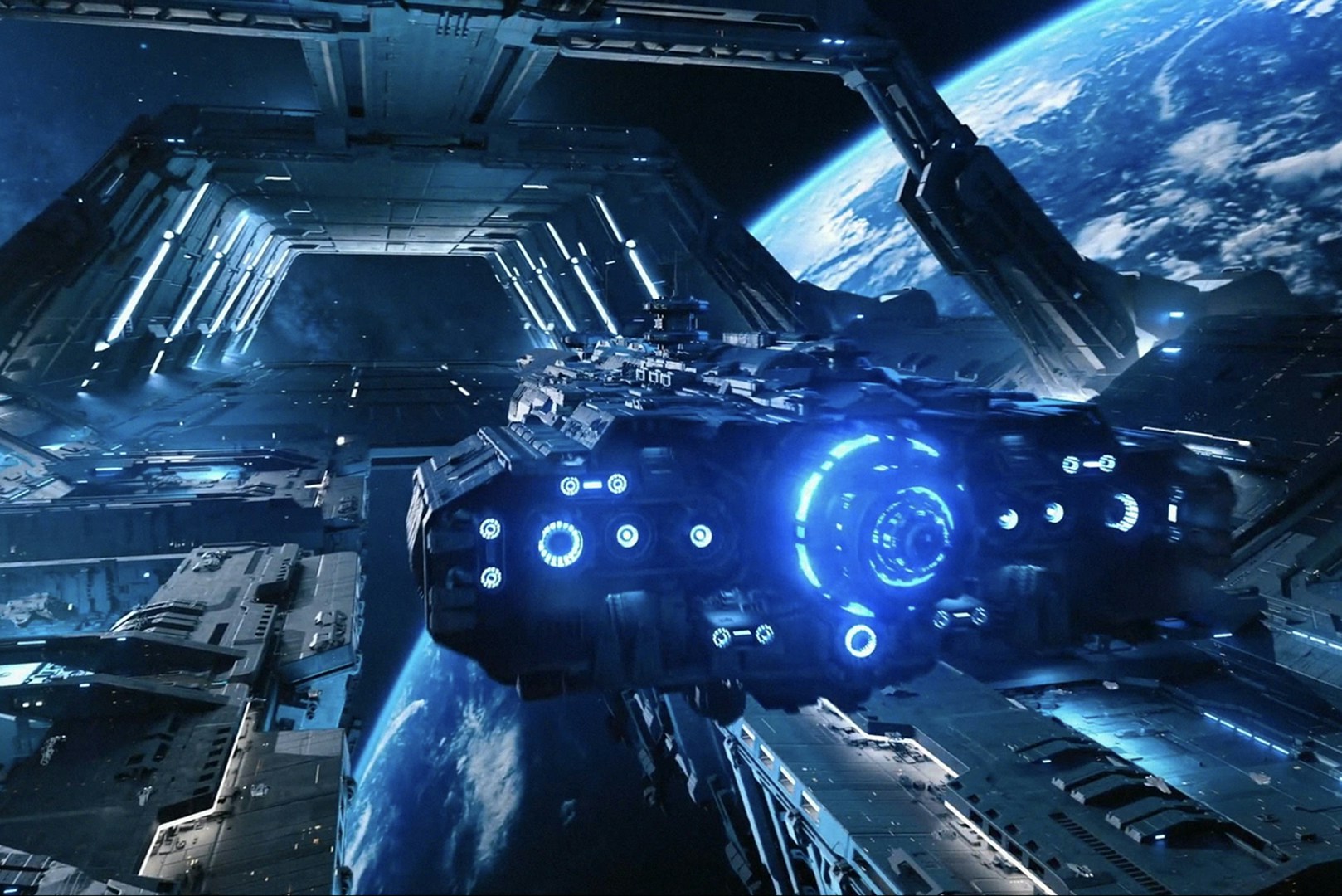Cinema 4D scene with 3D graphics