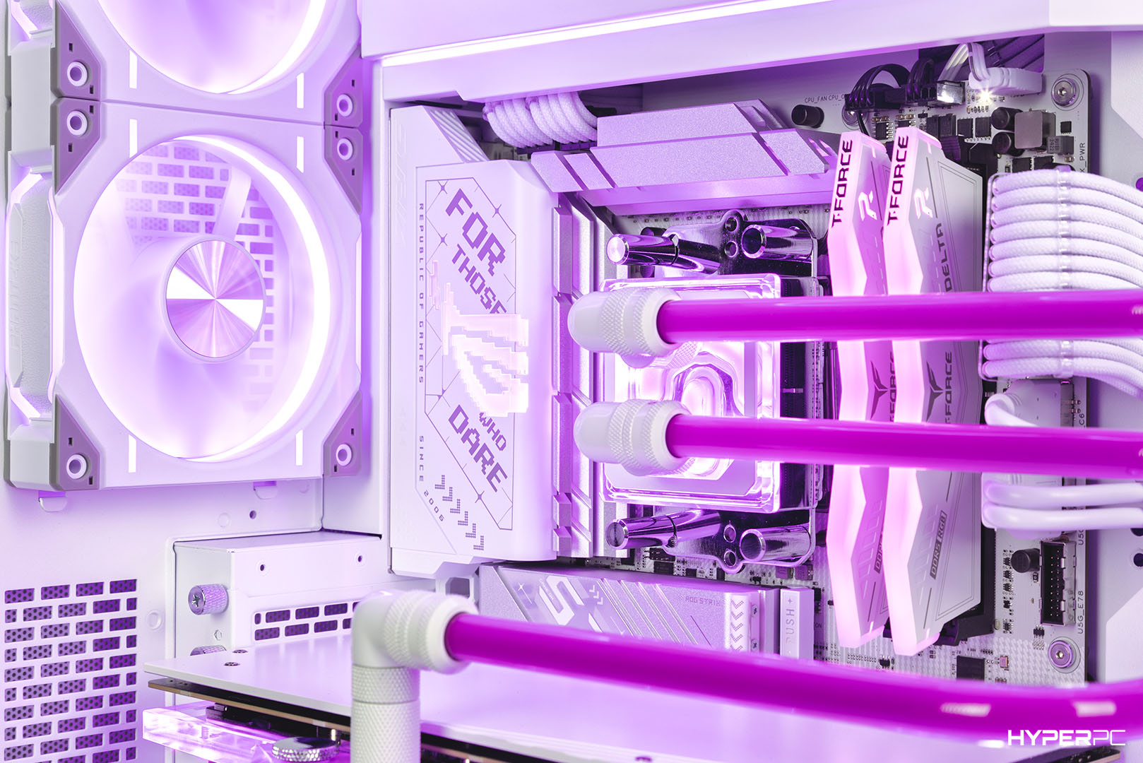 Custom HYPERPC build with hardline tubing