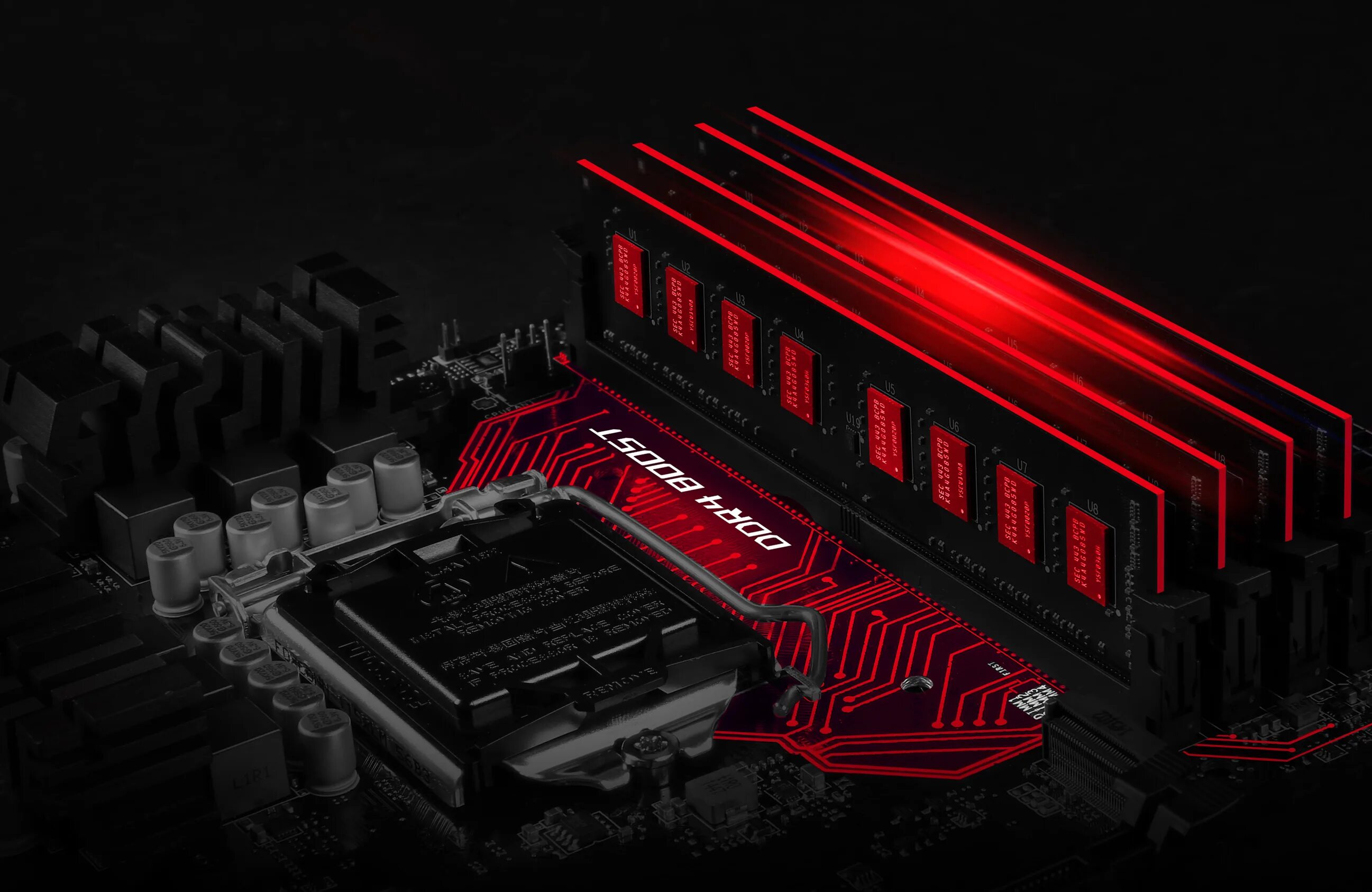 DDR4 and DDR5 memory modules for a gaming PC