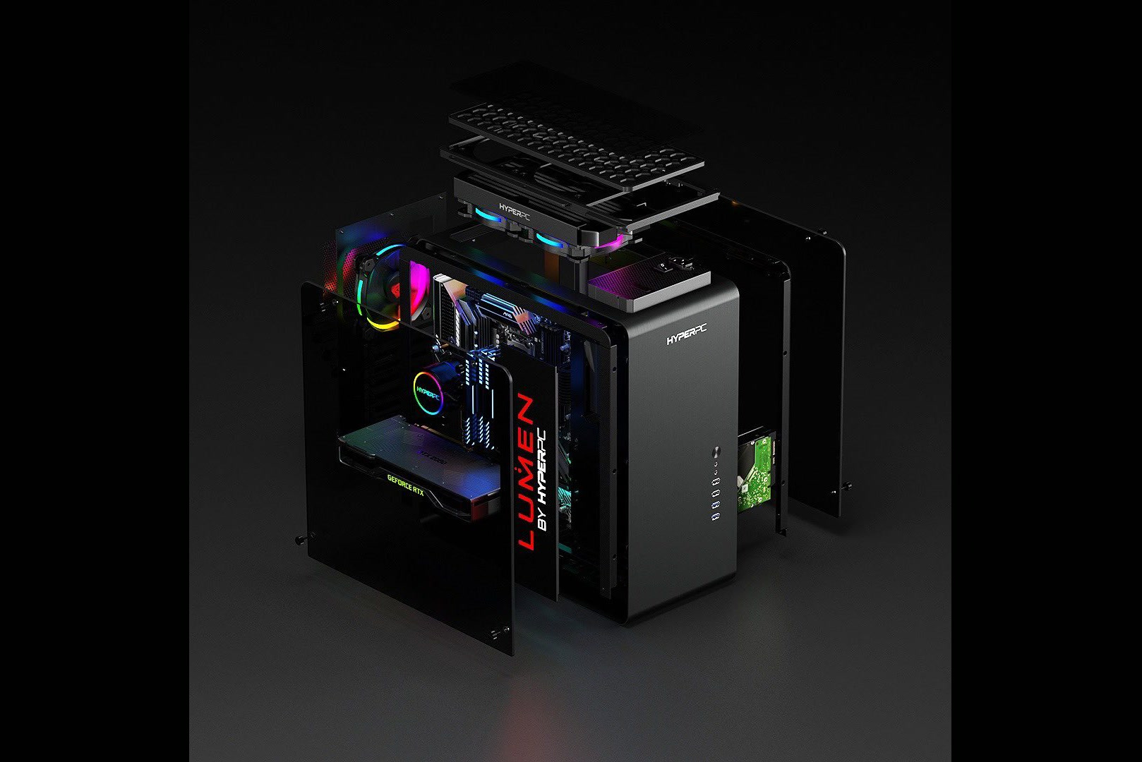 HYPERPC gaming PC with a modern motherboard that supports VT-d and AMD-Vi