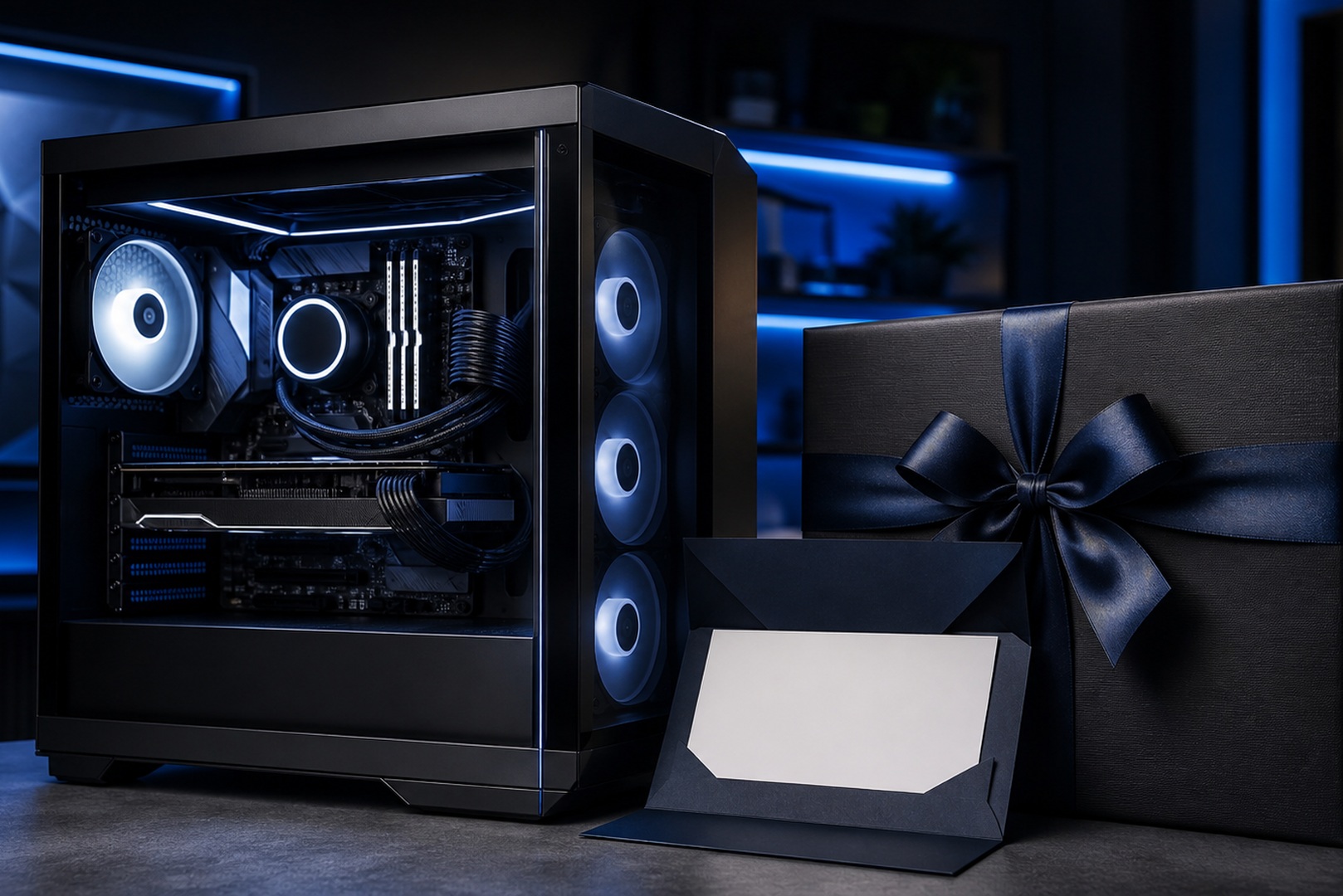A HYPERPC gift certificate and a ready-made gaming PC as a major gift.