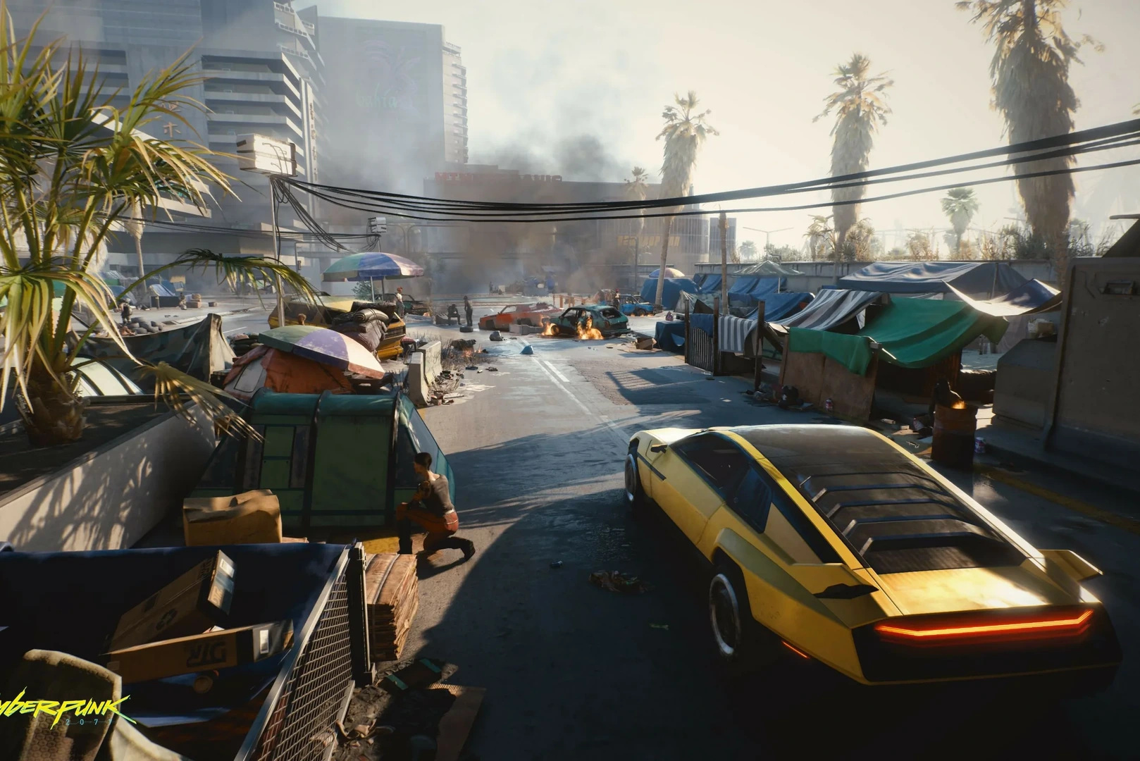 Car chase scene in Mafia: Definitive Edition in 4K resolution.