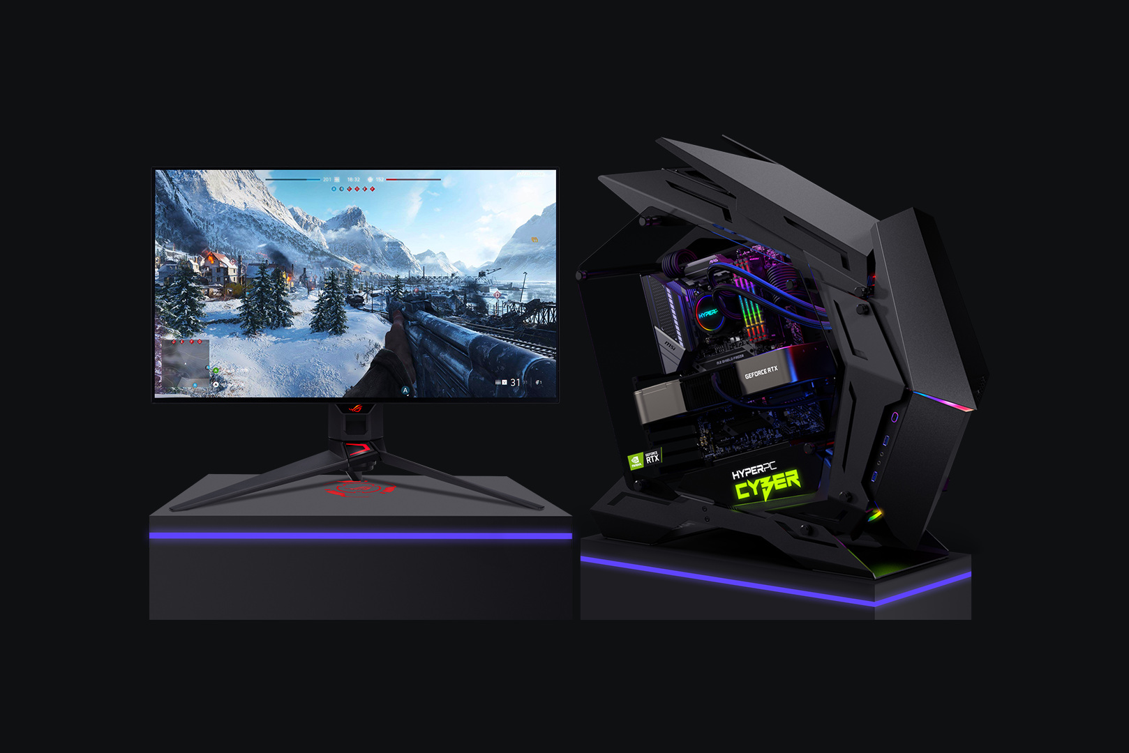 A gaming desktop PC