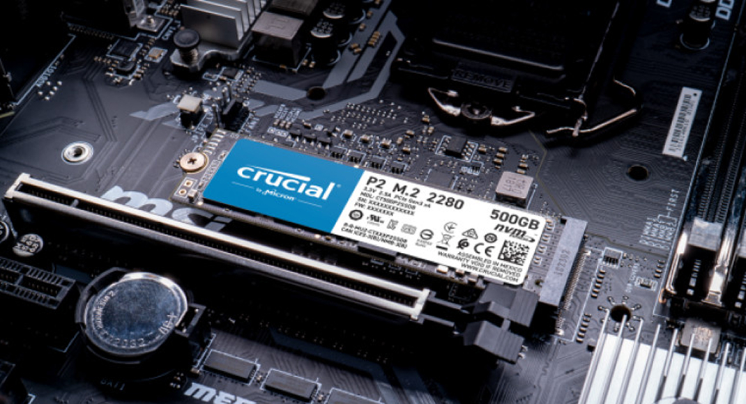 NVMe SSD in a motherboard slot