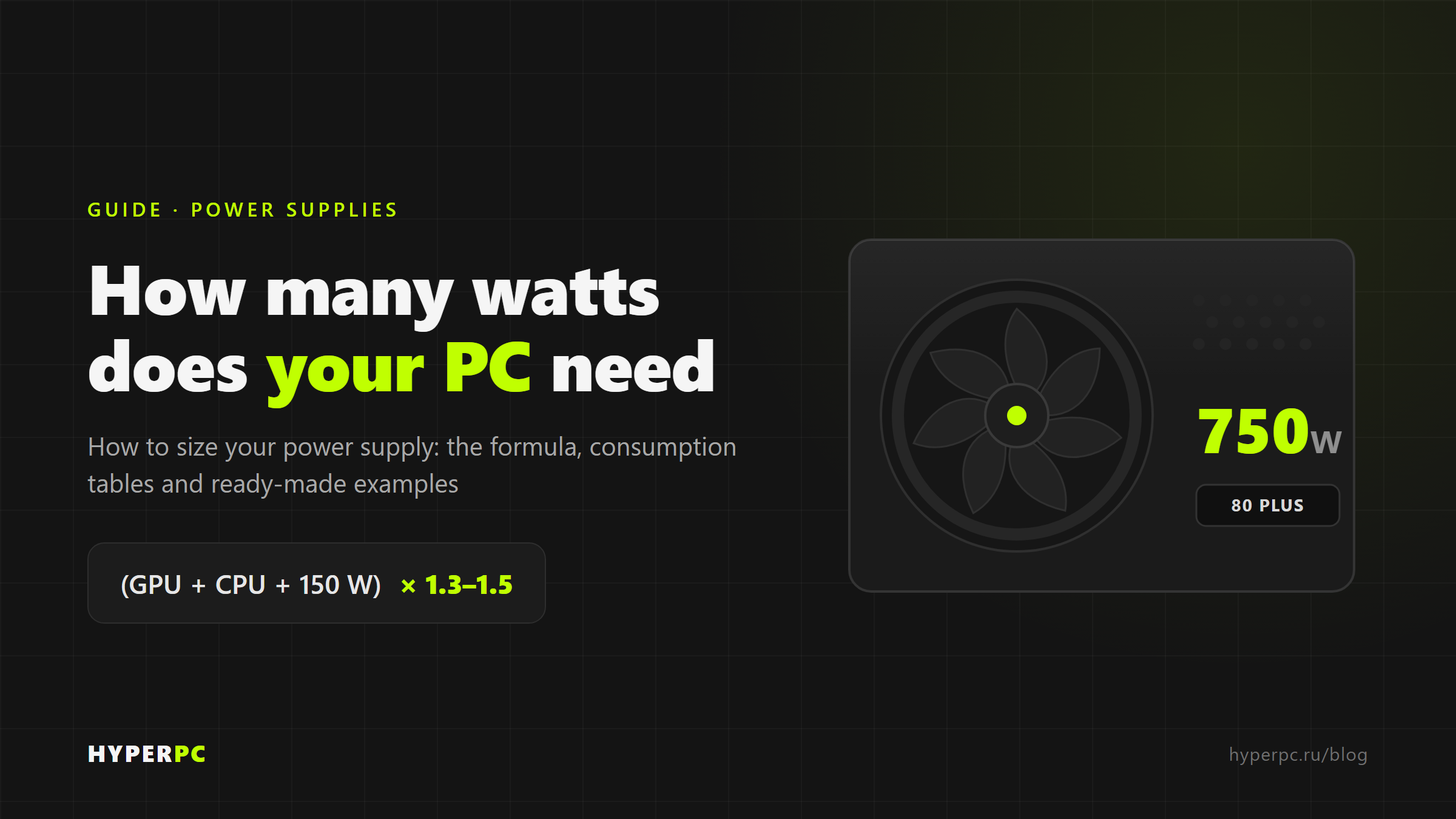 Power supply power calculator for PC