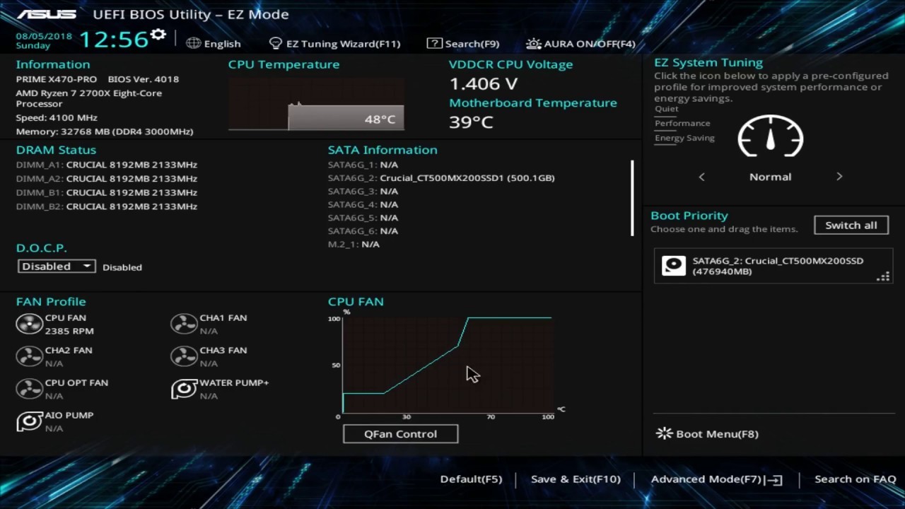 Manual RAM timing setup in BIOS UEFI