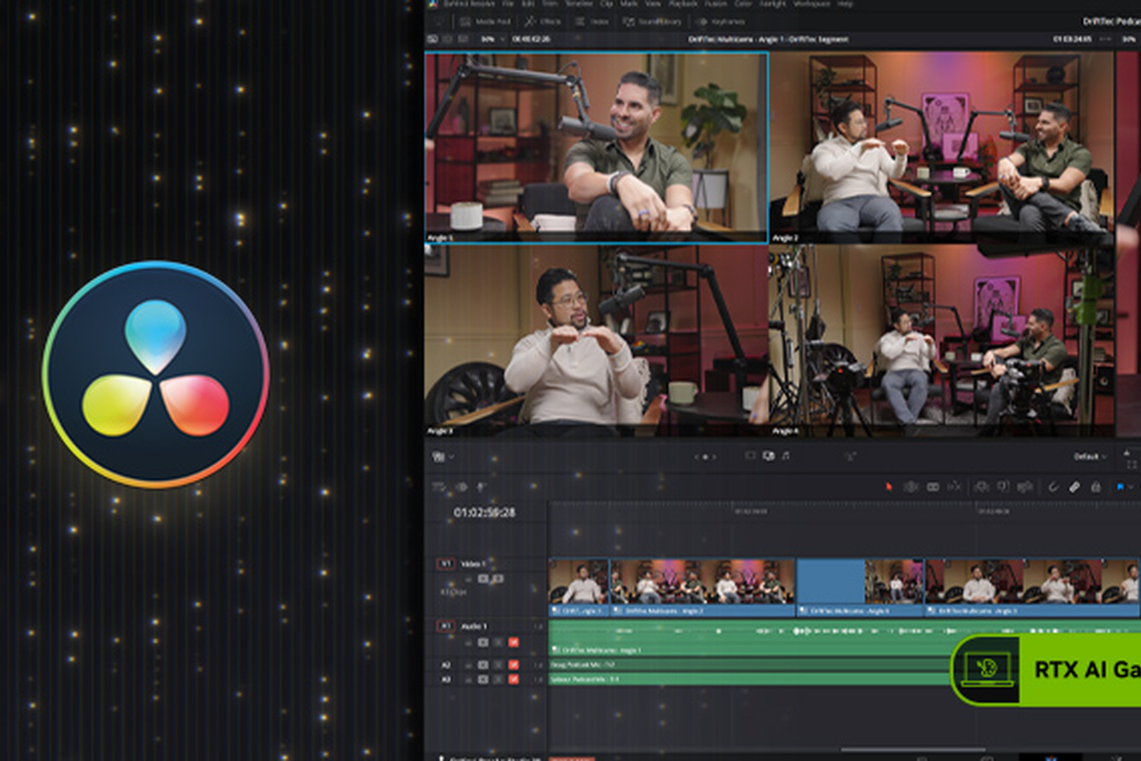 Color grading and editing in DaVinci Resolve