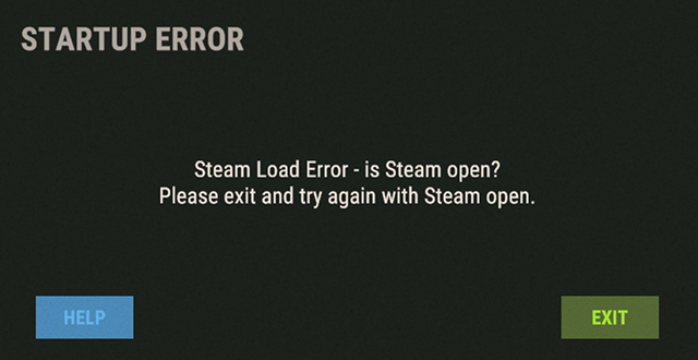 Steam Error in Rust
