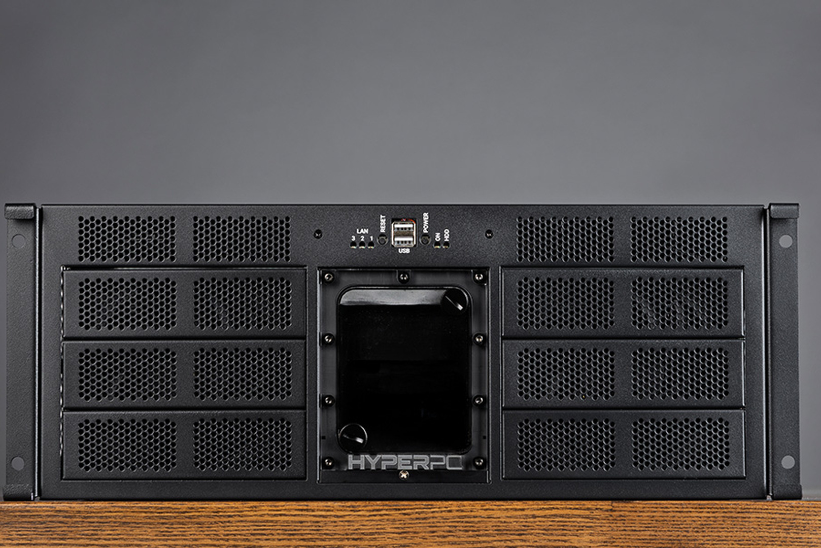 HYPERPC rack-mount workstation, front view